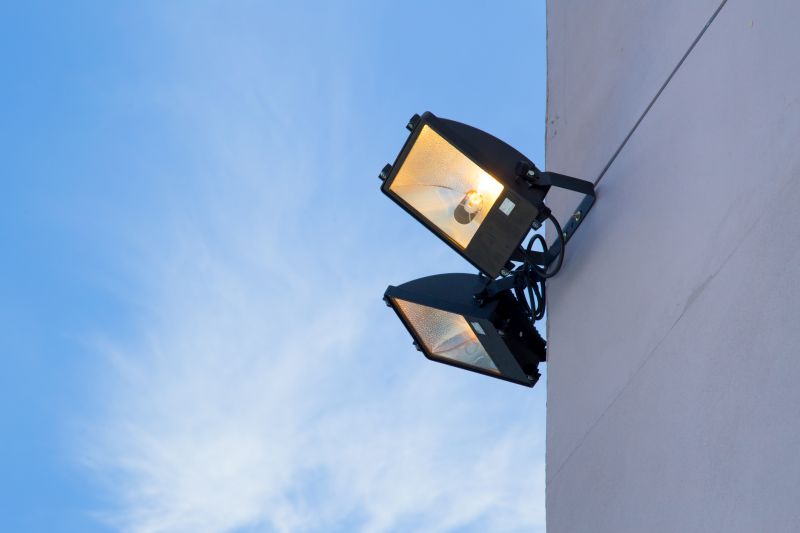 Flood Lights on a Commercial Building