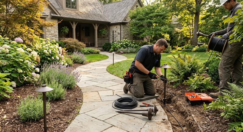Pond Lighting Installation in Olathe, KS